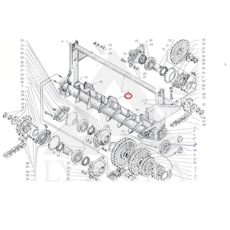 Būgnas PRT-10 apatinis  KOD 09.080