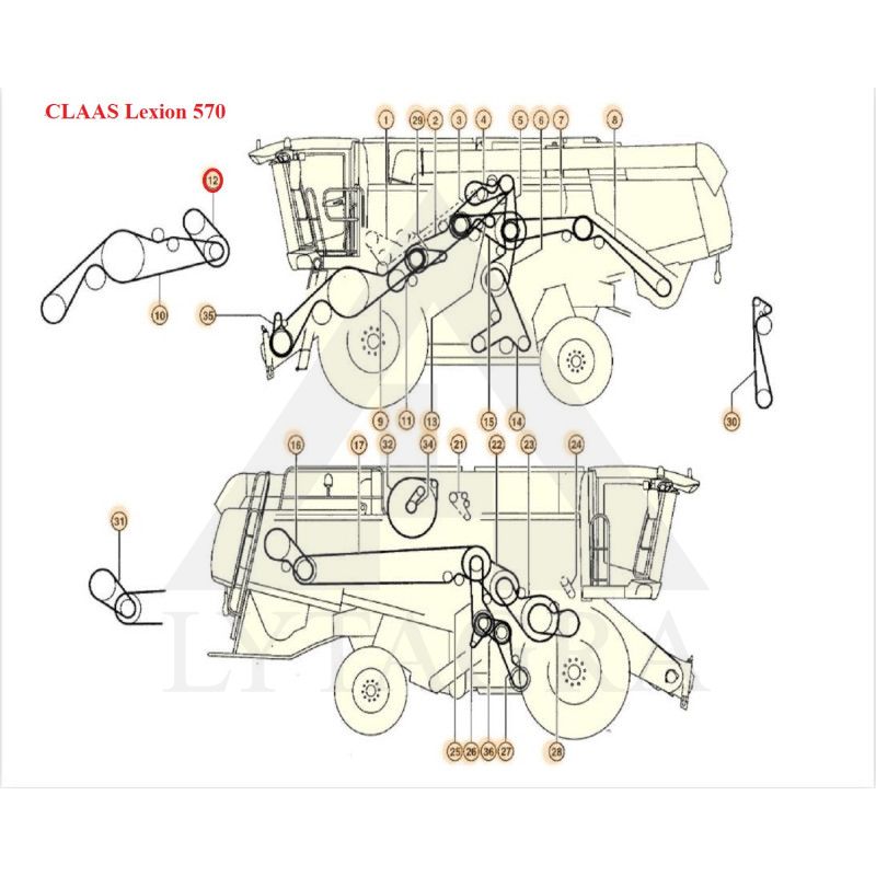 DIRŽAS 3HB-2450 (LW) AGRIBELTS