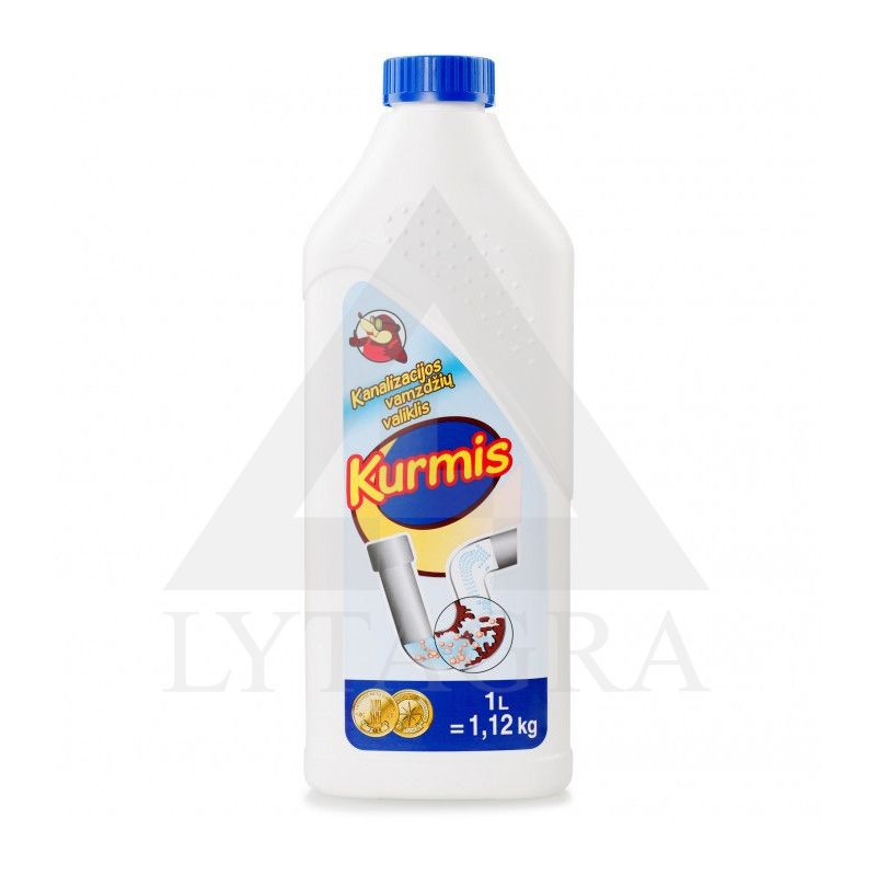 Kanalizacijos vamzdžių valiklis KURMIS, 1 l
