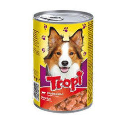 TROPI ŠUNŲ ĖDALAS SU JAUTIENOS GABALIUKAIS PADAŽE, 1.25 KG