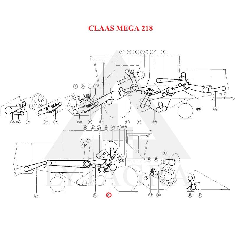 Diržas HARVEST BELTS 2B BP/H-3100 CL 661298.0