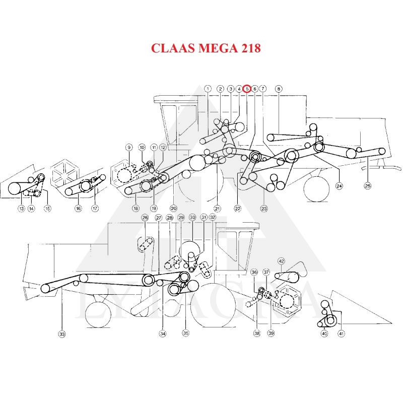 Diržas HARVEST BELTS 5B BP/H-2840 CL 644403.0