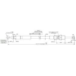 Kryptinio hidraulikos valdymo vožtuvo valdymo trosas IB 431216 - 2.0m