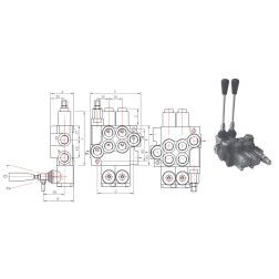 Kryptinis šešių sekcijų hidraulikos valdymo vožtuvas 06P40-A1A1A1A1A1A-GKZ1