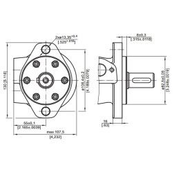 Hidraulinis variklis BMR160 25mm 375aps/min 12.3kw 159.6cm3
