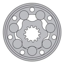 Hidraulinis variklis BMR160 25mm 375aps/min 12.3kw 159.6cm3