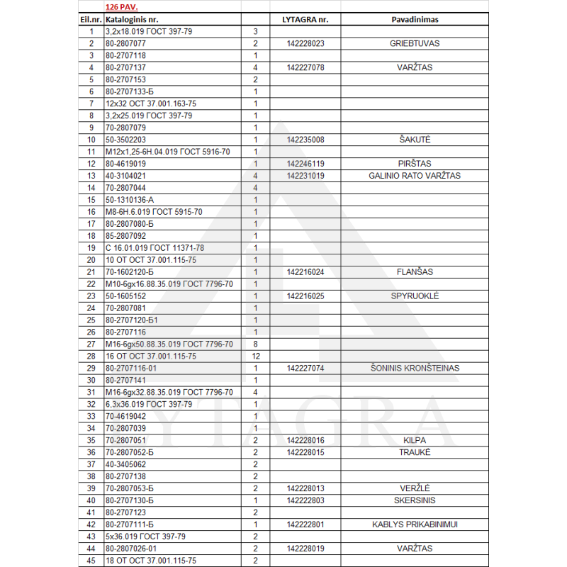 70-2807052 TRAUKE 70-2807052 TRAUKE