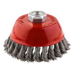 Metalinis šepetys su nerūdyjančia viela 100 mm x M14 57H583