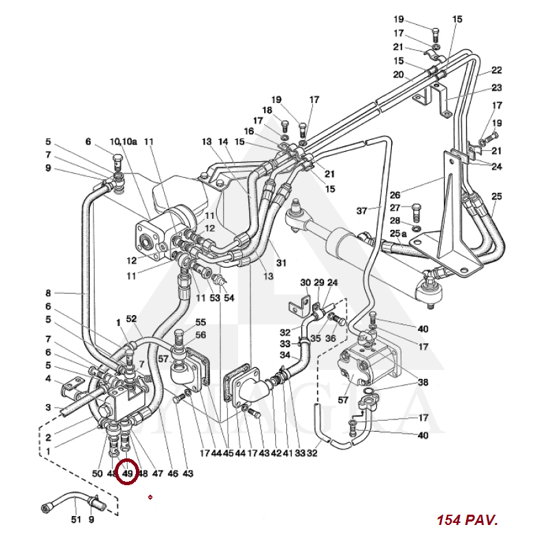 Hidraulinės sistemos varžtas 40-4607032 Hidraulinės sistemos varžtas 40-4607032