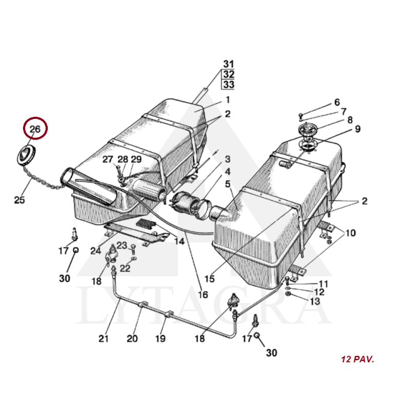 Plastikinis kuro bako kamštis 082-1103010