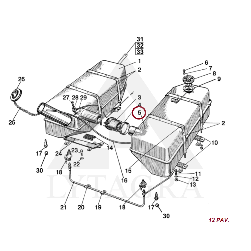Dešinys kuro bakas 70-1101010