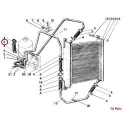 Tepalo radiatoriaus pajungimo žarna 72-1405013