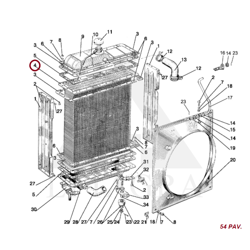 Varinė radiatoriaus šerdis 70U-1301020