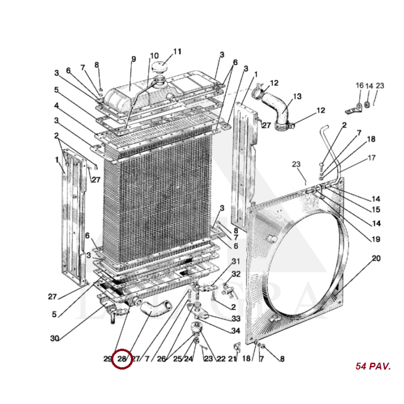 Silikoninė apatinė radiatoriaus žarna 50-1303062