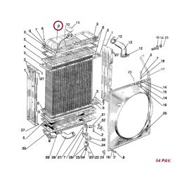 Viršutinis metalinis aušinimo radiatoriaus bakelis 70U-1301055