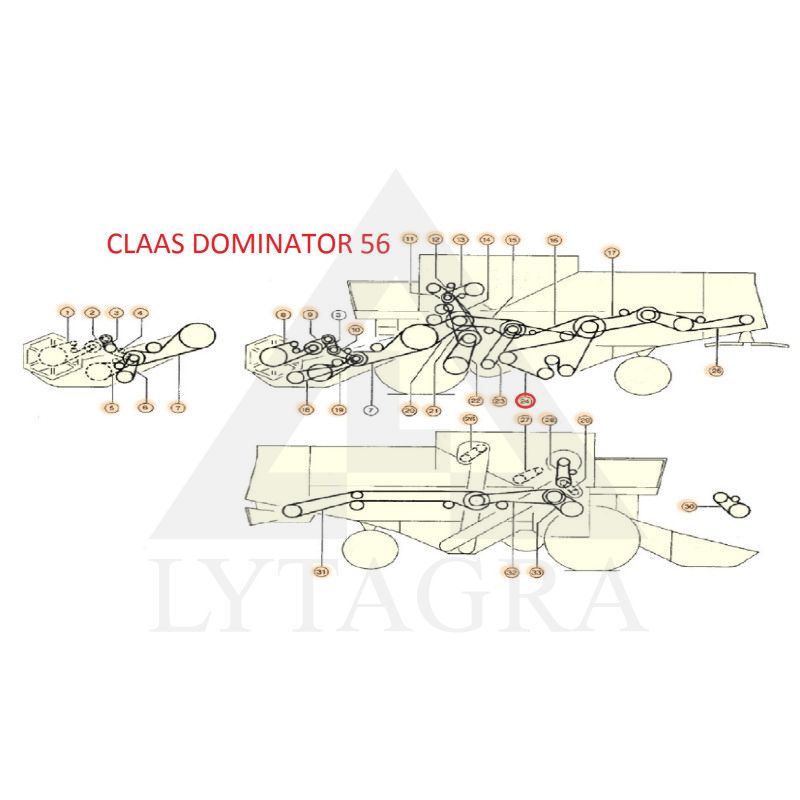 Diržas HARVEST BELTS C/H-5754 CL 603017.3