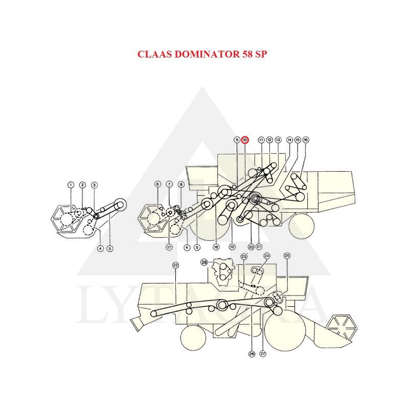 Diržas HARVEST BELTS 3B BP/H-4750 CL 724100.0