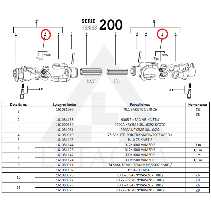 Kryžmė 2200A 30,16x92