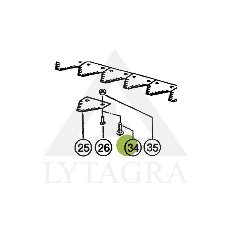 Varžtai su veržle peiliukams M6X16 CLAAS 626407/8 50vnt