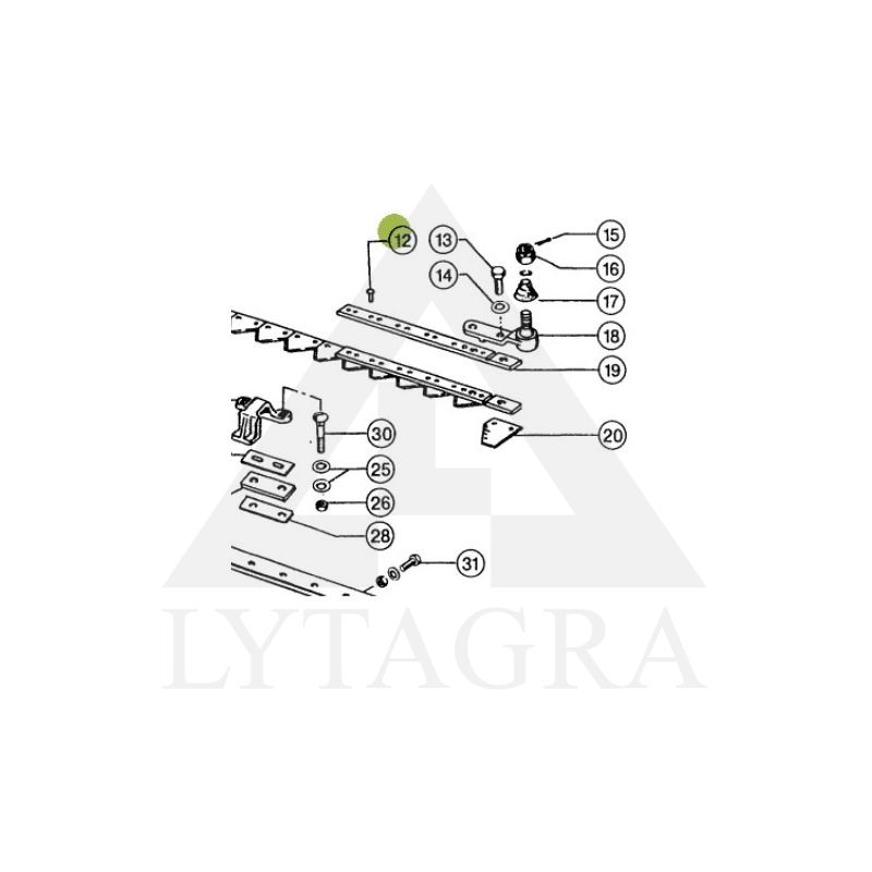 Kniedės 6,0x20 mm 0,5kg. CLAAS 237664