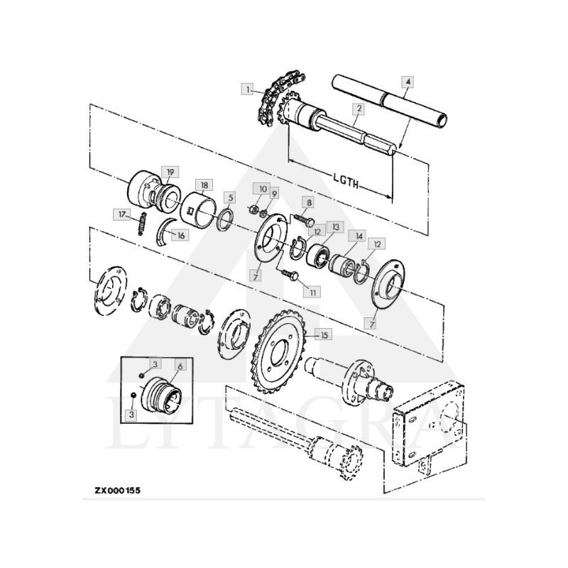 AN102383 GRANDINE JOHN DEERE