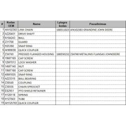 AN102383 GRANDINE JOHN DEERE