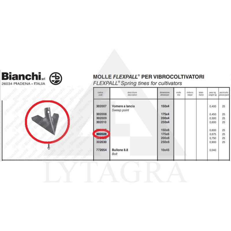 Strėlinis noragėlis HH 175X6 302028