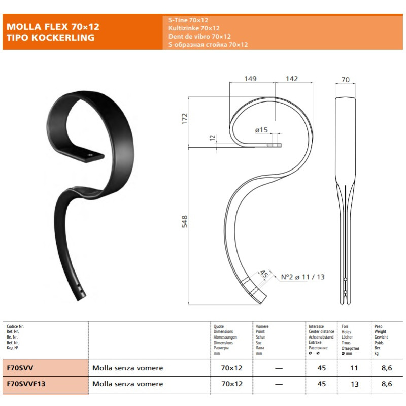 NAGAS KOCKERLING 70X12