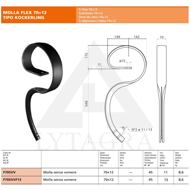 NAGAS KOCKERLING 70X12