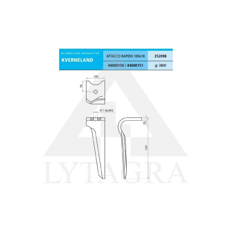 Frezos nagas KVERNELAND 44000151