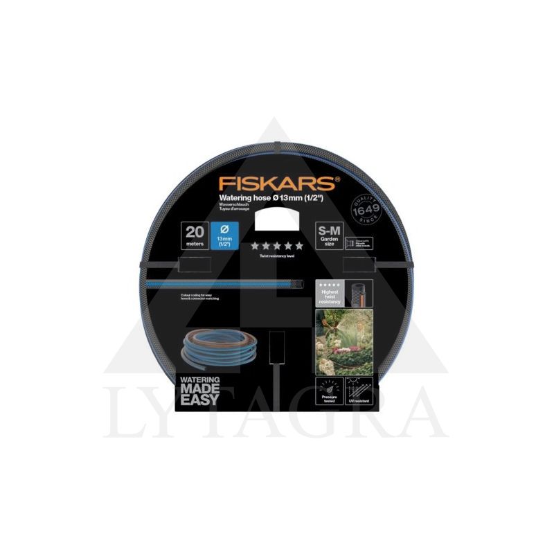 Laistymo žarna 13mm (1/2") 20m Q5 Fiskars 1027107