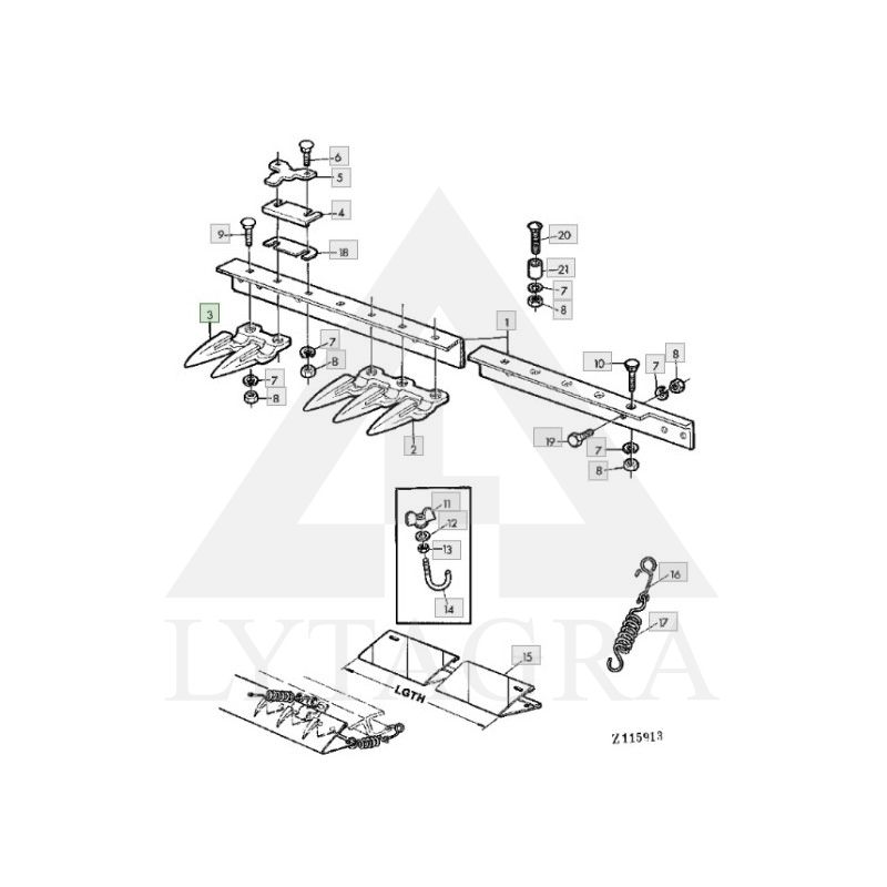 Dalgio prispaudėjas JOHN DEERE Z32690 / 141.2690.00