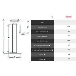 Priekabos kėliklis 4T mechaninis  DG706