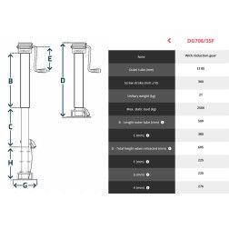 Priekabos kėliklis 4T mechaninis