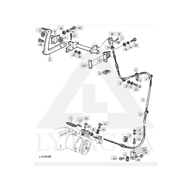Sankabos trosas JOHN DEERE AZ21467