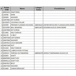 Z30769 METALINIS FLANSASJOHN DEERE