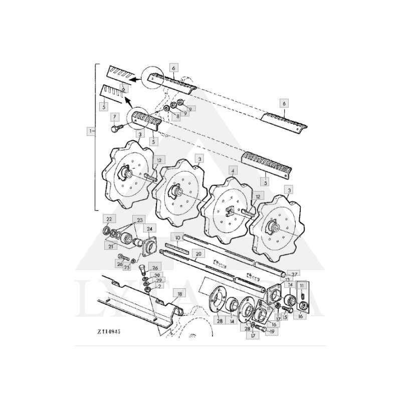Spragilai kompl. 8vnt. JOHN DEERE AZ10690 / AZ10691