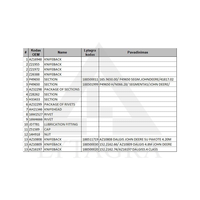 AZ10808 DALGIS SU PAKOTE 4.20m JOHN DEERE