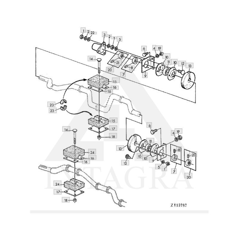 Guolis medinis JOHN DEERE AZ42249