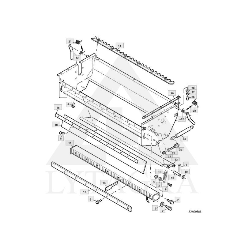 Peiliukas JOHN DEERE HXE13023