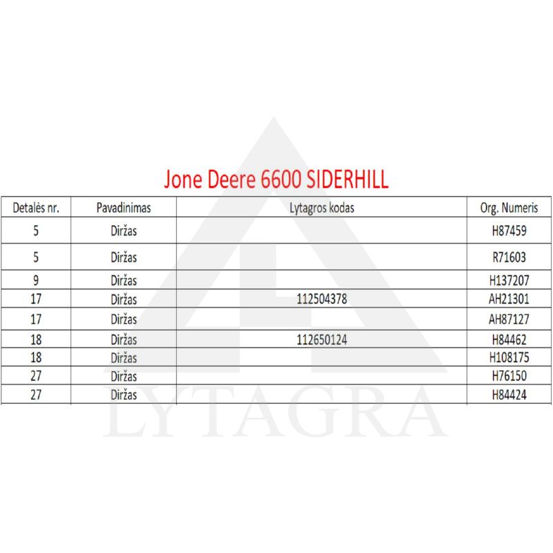 Diržas HARVEST BELTS D/H-2800 JD Z56959