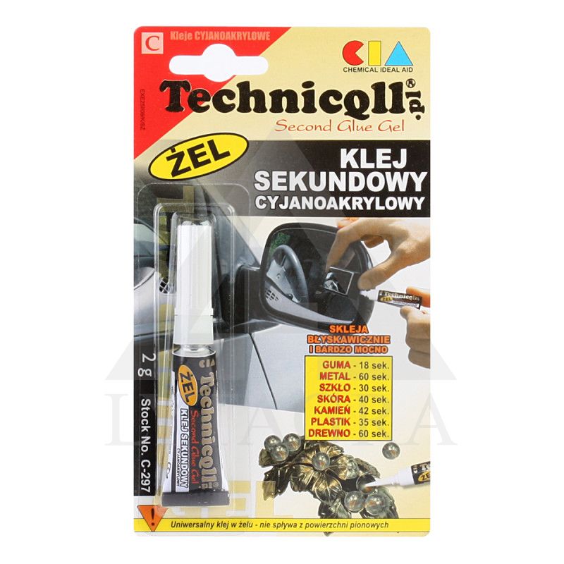 Sekundiniai klijai, geliniai, 2g, Techniqll, C-297