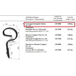 Nagas germinatoriaus 32X10 vokiškas Nagas germinatoriaus 32X10 vokiškas