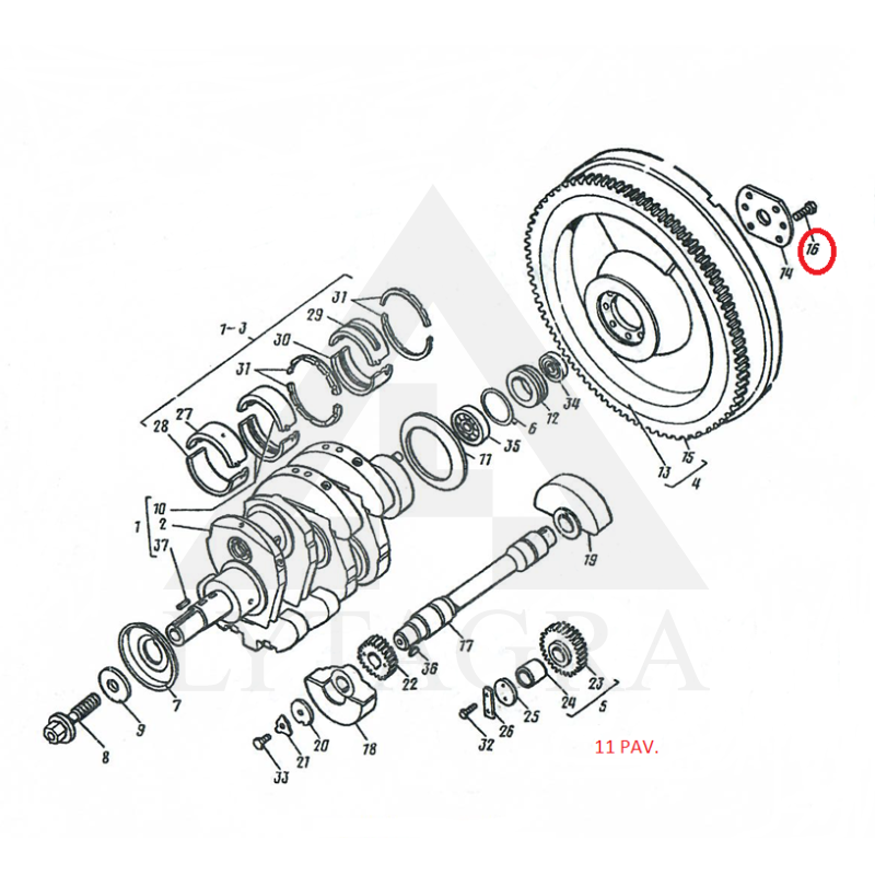 Smagračio varžtas D30-1005336