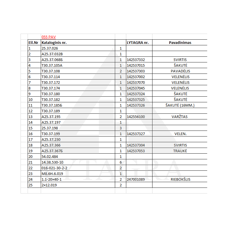 Svirtis A25.37.068 B