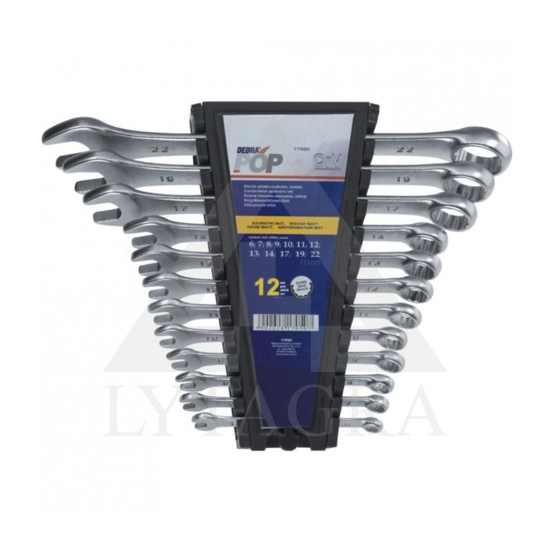 RAKTAI PLOKŠTI-KILPINIAI DEDRA 6-22MM 12VNT CrV 1705K
