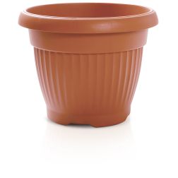 Plastikinis rudas vazonas TERRA