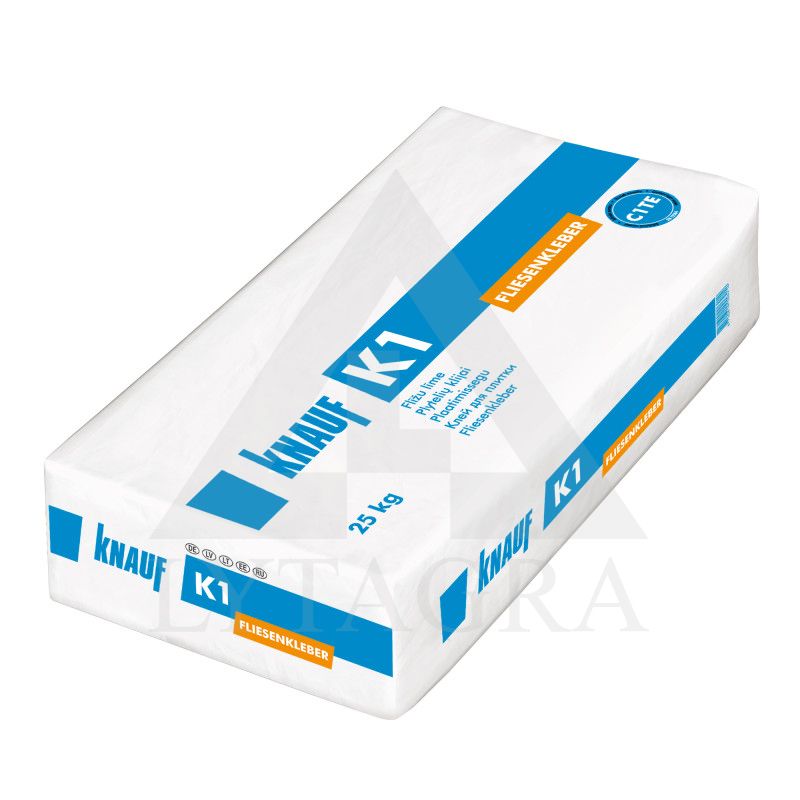 KNAUF K-1 25KG PLYTELIŲ KLIJAI STANDARTINIAI