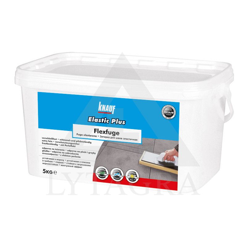 KNAUF FLEXFUGE Elastic Plus HELLBRAUN 5KG Elastinis plytelių siūlių užpildas(nuo 2-15 mm)