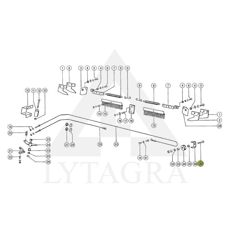 Varžtas su veržle M10x45 mm CLAAS 801886